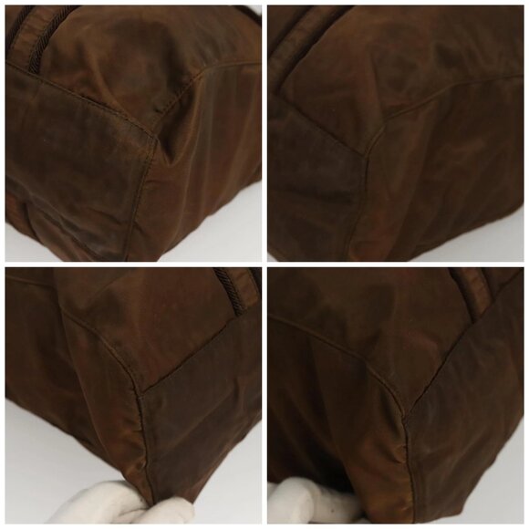 PRADA Tote Bag Nylon Brown Auth - Picture 16 of 16